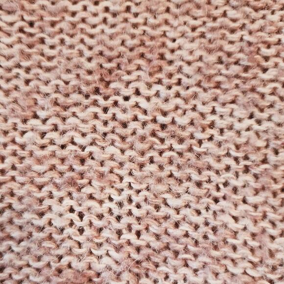 American Eagle Knit mocked pullover popover Sweater Pink & White Marbled Mock XS - Picture 6 of 6